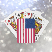 アメリカ合衆国国旗のモノグラムのトランプのポーカーゲーム
