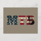 アメリカ合衆国国旗のヴィンテージ シーズンポストカード (正面)