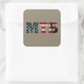 アメリカ合衆国国旗のヴィンテージ スクエアシール (バッグ)