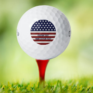 アメリカ合衆国国旗の愛国心7月4カスタム日 ゴルフボール