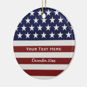 アメリカ合衆国国旗の愛国心7月4カスタム日 セラミックオーナメント (左)