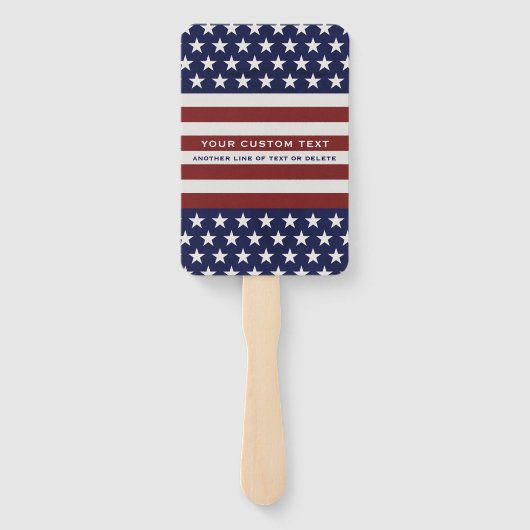 アメリカ合衆国国旗の愛国心7月4カスタム日 ハンドファン (裏面)