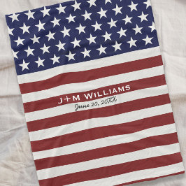 アメリカ合衆国国旗の愛国心7月4カスタム日 フリースブランケット