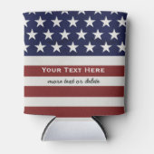 アメリカ合衆国国旗の愛国心7月4カスタム日 缶クーラー (正面)