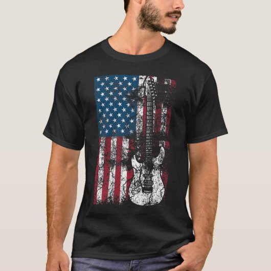 アメリカ合衆国国旗の愛国心 Tシャツ (正面)