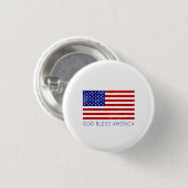 アメリカ合衆国国旗の愛国的な神がアメリカを祝福 缶バッジ (正面&裏面)