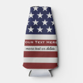 アメリカ合衆国国旗の愛国的7月4日カスタムボトル ボトルクーラー (正面)