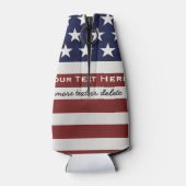 アメリカ合衆国国旗の愛国的7月4日カスタムボトル ボトルクーラー (裏面)