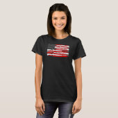 アメリカ合衆国国旗の愛国砲女性男性 Tシャツ (正面フル)