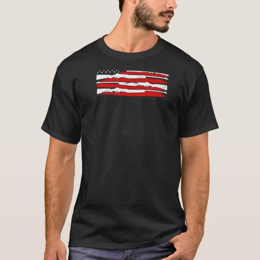 アメリカ合衆国国旗の愛国砲女性男性 Tシャツ (正面)