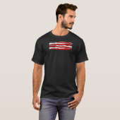 アメリカ合衆国国旗の愛国砲女性男性 Tシャツ (正面フル)