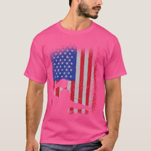 アメリカ合衆国国旗の水球選手の水球 Tシャツ