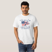 アメリカ合衆国国旗の祝福 Tシャツ (正面フル)