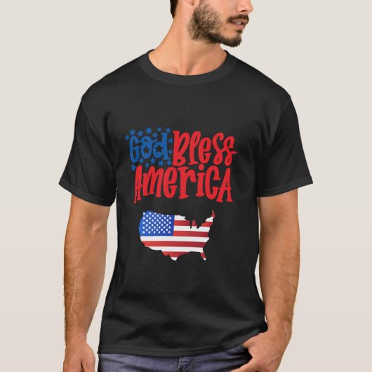 アメリカ合衆国国旗の祝福 Tシャツ (正面)