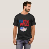 アメリカ合衆国国旗の祝福 Tシャツ (正面フル)