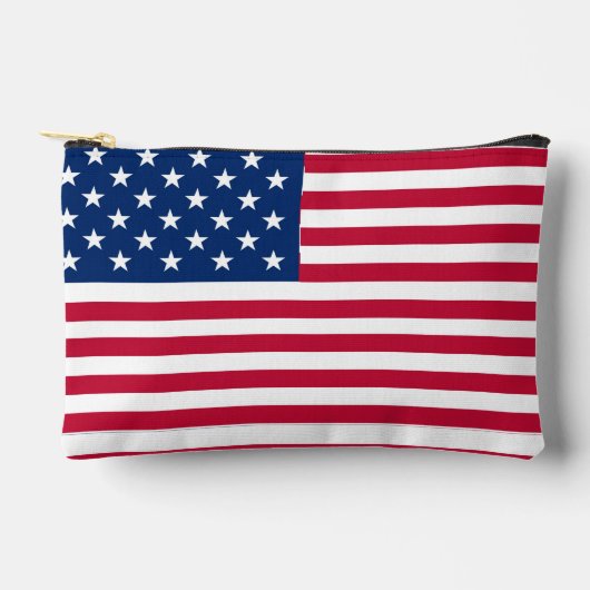 アメリカ合衆国国旗の誇りデザイン アクセサリーポーチ (正面)