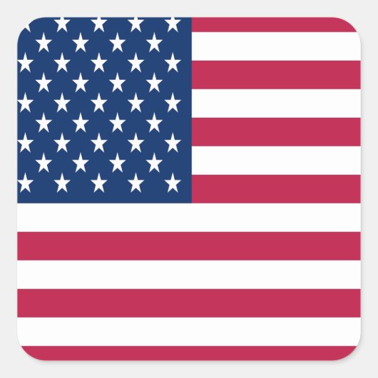 アメリカ合衆国国旗の誇りデザイン スクエアシール (正面)