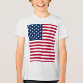 アメリカ合衆国国旗の誇りデザイン トライブレンドTシャツ (正面)