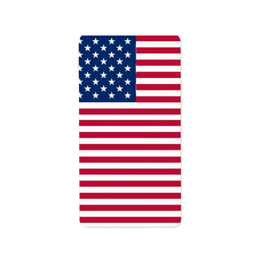 アメリカ合衆国国旗の誇りデザイン ラベル (正面)