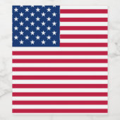 アメリカ合衆国国旗の誇りデザイン ワインラベル (シングルラベル)