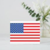 アメリカ合衆国国旗の赤青 ポストカード (スタンド正面)