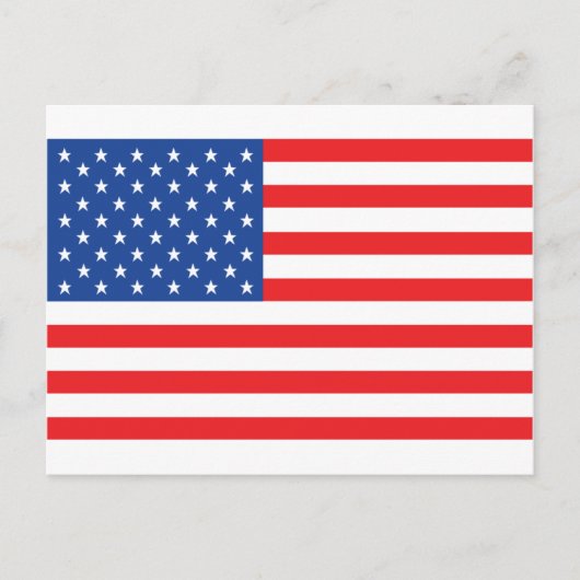 アメリカ合衆国国旗の赤青 ポストカード (正面)