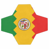 アメリカ合衆国国旗を掲げた愛国的なサッカーボール サッカーボール (フラット)