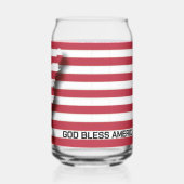 アメリカ合衆国国旗を祝福する愛国的な神 ガラス缶 (裏面)