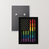 アメリカ合衆国国旗レインボープライドゲイレズビアンLGBTQ 缶バッジ (正面/裏面)