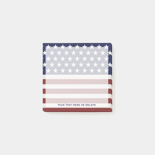 アメリカ合衆国国旗愛国7月4日カスタム文字 ポストイット (正面)
