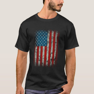 アメリカ合衆国国旗 ディストressed愛国 tシャツ