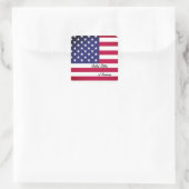 アメリカ合衆国国旗、休日/スポーツ スクエアシール (バッグ)