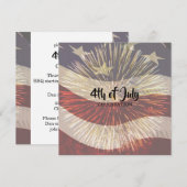 アメリカ合衆国国旗 四月四日  招待状 (正面/裏面)