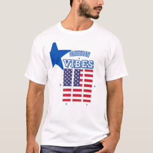 アメリカ合衆国国旗 愛国的なスター&ストライプ Tシャツ