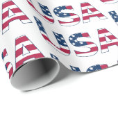アメリカ合衆国国旗、赤、白、青 ラッピングペーパー (ロールコーナー)