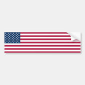 アメリカ合衆国国旗 長方形 バンパーステッカー (正面)