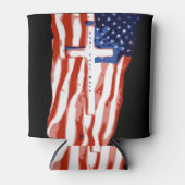 アメリカ合衆国国旗 (C)  缶クーラー (正面)
