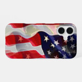 アメリカ合衆国国旗 iPhone 16ケース (裏面横)