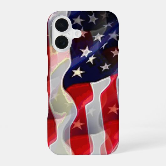 アメリカ合衆国国旗 iPhone 16ケース (裏面)