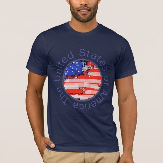 アメリカ合衆国国旗。 Tシャツ (正面)