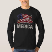 アメリカ合衆国国旗Sunglusses 4O Tシャツ (正面)