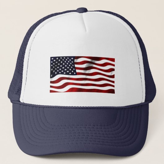 アメリカ合衆国地図と国旗 キャップ (正面)