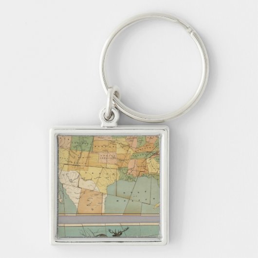 アメリカ合衆国地図2 キーホルダー (正面)