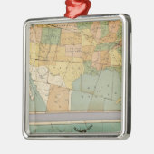アメリカ合衆国地図2 メタルオーナメント (左)