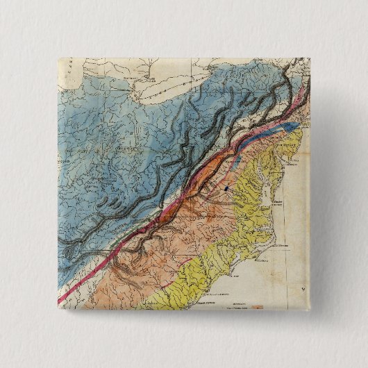 アメリカ合衆国地図3 缶バッジ (正面)