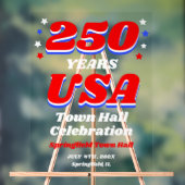 アメリカ合衆国地方自治250周年記念式典ウェルカム アクリルサイン (ニュートラル)
