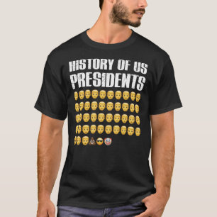 アメリカ合衆国大統領の歴史絵文字おもしろい Tシャツ