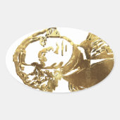 アメリカ合衆国大統領ジョージワシントンポートレート金ゴールド 楕円形シール (正面)