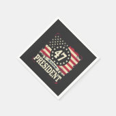 アメリカ合衆国大統領国旗47 harris Walz スタンダードカクテルナプキン (角)