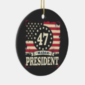 アメリカ合衆国大統領国旗47 harris Walz セラミックオーナメント (右)